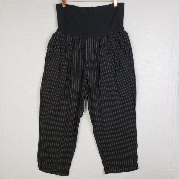 Anthropologie Hei Hei Drop Crotch Harem Pants Linen Blend Foldover Waist size S - Picture 1 of 8